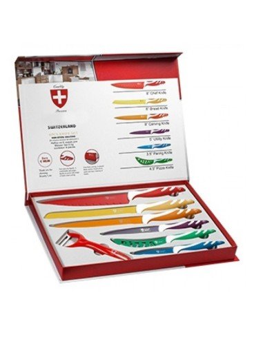 Set de 7pz Cuchillos Antiadherentes Recubiertos en Cerámica