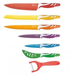 Set de 7pz Cuchillos Antiadherentes Recubiertos en Cerámica