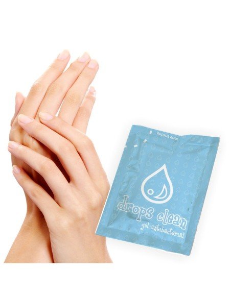 Gel AntiBacterial Drops Clean limpia tus manos paq. x 50 sachets 