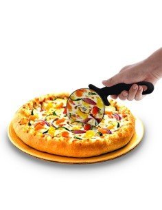 Cortador Circular de Pizza en acero Inoxidable, corta y porciona fácil