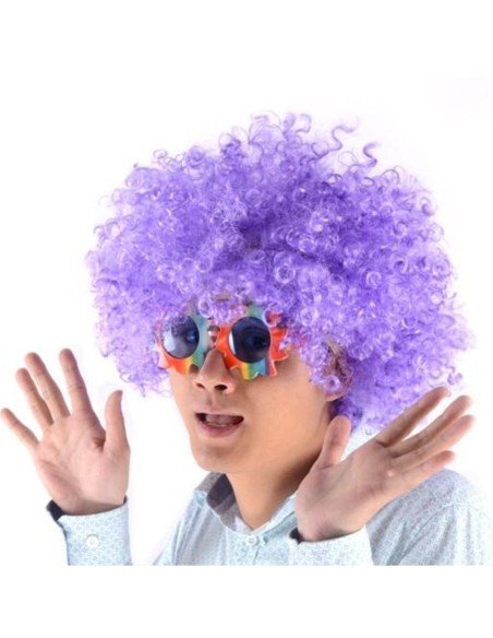 Pelucas Afro de fantasía en colores para Halloween Pelucas Afro de fantasía en colores para Halloween