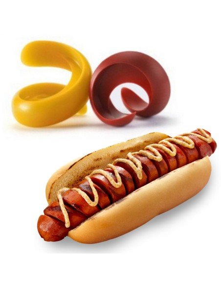 Spiral Hot Dog Barbacoa Cortador en espiral de salchillas, Cyclone