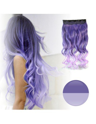 Cortina de Cabello Ondulada Degradee  violeta a Lila