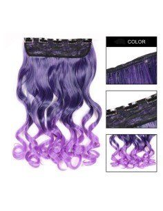 Cortina de Cabello Ondulada Degradee  violeta a Lila 2