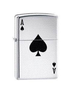 Encendedores Zippo Stamp Lucky Ace - Plateado