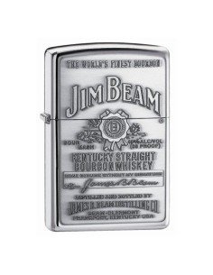 Encendedor Zippo Jim Beam Silver - Plateado.
