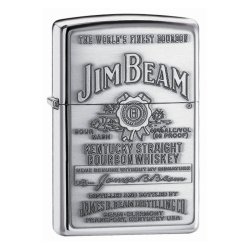 Encendedor Zippo Jim Beam Silver - Plateado.