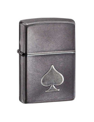 Encendedor Zippo Texture Stamped Spade - Gris. 