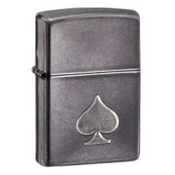 Encendedor Zippo Texture Stamped Spade - Gris. 