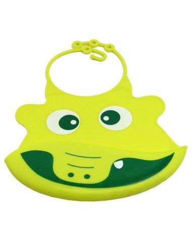 Babero de Silicona Animal Baby Bib con divertidos estampados 