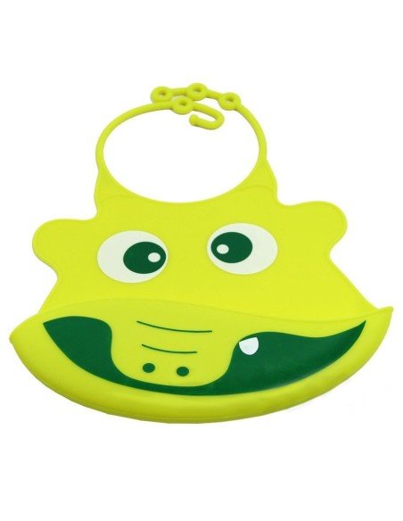 Babero de Silicona Animal Baby Bib con divertidos estampados 