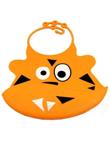 Babero de Silicona Animal Baby Bib con divertidos estampados 