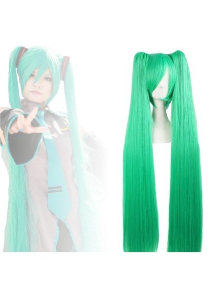 Peluca Extralarga Hatsune Miku Cosplay 1.3 mts cabello liso  Peluca Extralarga Hatsune Miku Cosplay 1.3 mts cabello liso