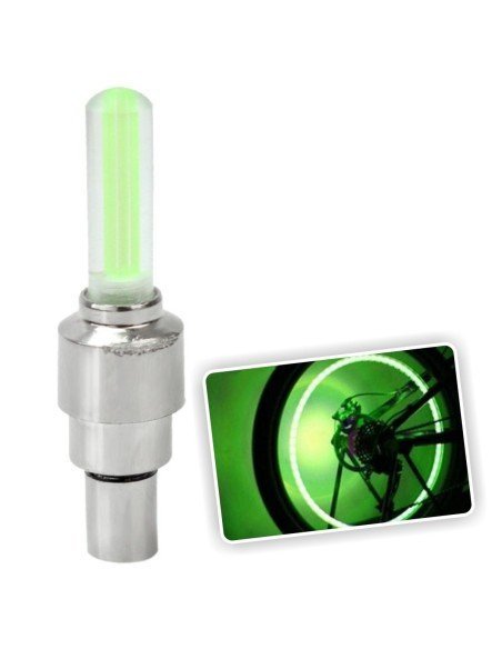 Led Tapa Válvulas de llantas con sensor en colores neón que alumbran al girar las ruedas