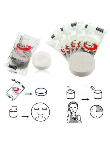Toallita Mascarilla Facial comprimida portable, suaves, prácticas, cómodas Toallita Mascarilla Facial comprimida portable, suaves, prácticas, cómodas