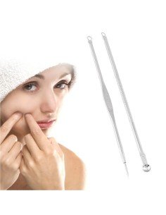 Set x2 Herramientas para remover espinillas y acné, Limpieza facil de puntos negros  2