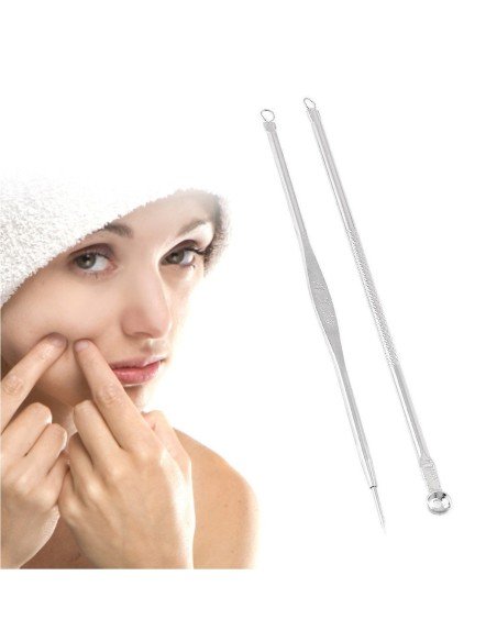 Set x2 Herramientas para remover espinillas y acné, Limpieza facil de puntos negros 