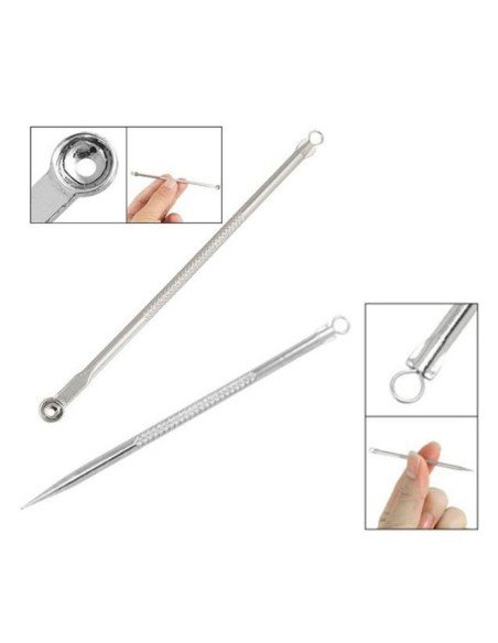 Set x2 Herramientas para remover espinillas y acné, Limpieza facil de puntos negros 