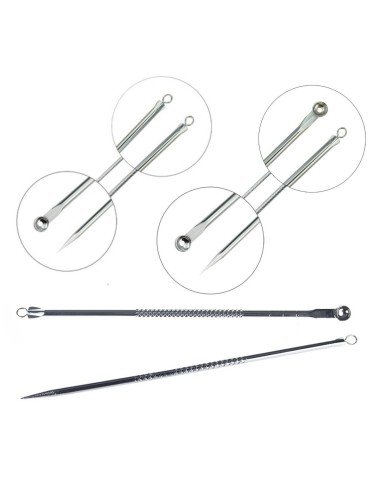 Set x2 Herramientas para remover espinillas y acné, Limpieza facil de puntos negros 