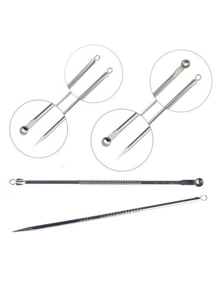 Set x2 Herramientas para remover espinillas y acné, Limpieza facil de puntos negros 