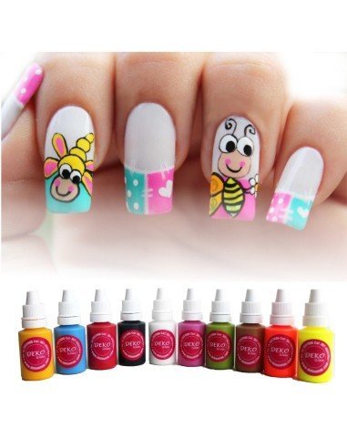 Kit de 12 Pinturas Acrílicas Nail Art para decoración de uñas y Manicure
