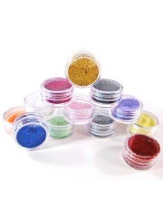 Kit de 12 Glitter para Decoración de Uñas con escarcha cosmética