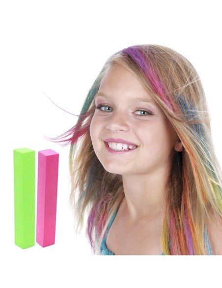 Caja de 12 Tizas Temporal Color Hair Chalk para el Cabello, Mechas y Mechones de Color