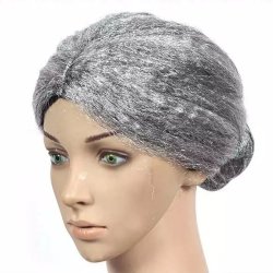 Peluca de fantasía Abuelita disfráz vieja con moño para Halloween