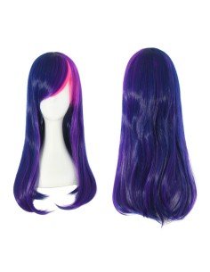 Peluca Bicolor Harajuku de kanekalon Cosplay de 70 y 80 cm de largo ideal para Halloween 2