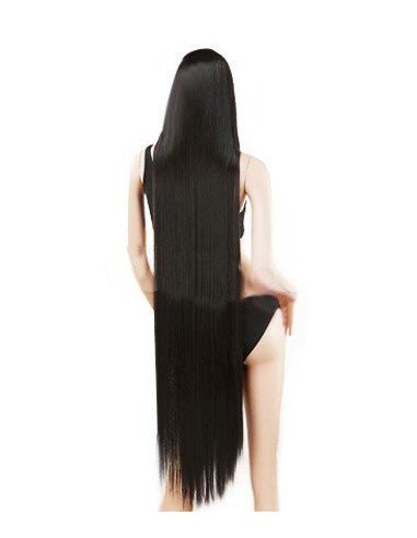 Peluca Lisa de 1.5mts extra larga cabello liso y resiste temperatura