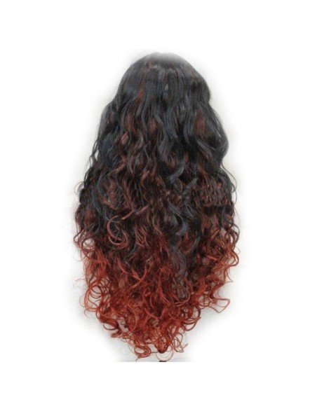 Peluca Bicolor Harajuku de kanekalon Cosplay de 70 y 80 cm de largo ideal para Halloween