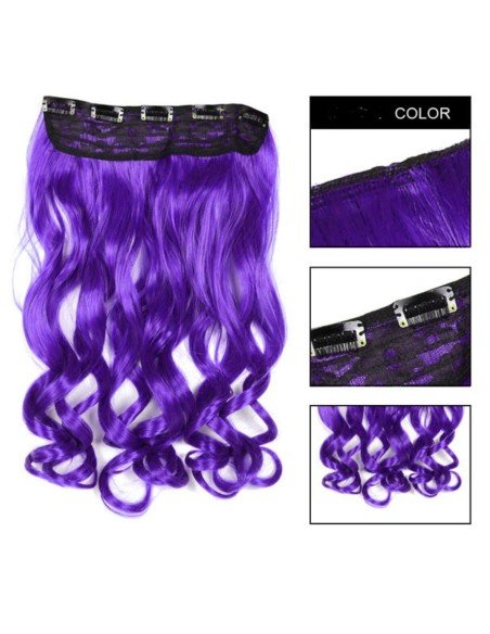 EExtension Ondulada Unicolor Cosplay tipo Cortina de cabello Eventos