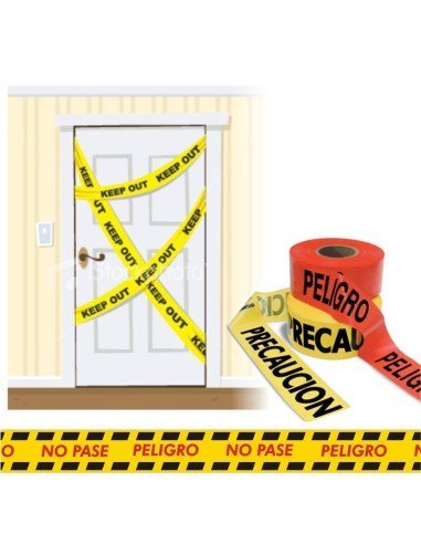 Cinta Decorativa De Peligro Para Fiestas D Terror Halloween