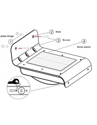 Luz Led Solar con sensor de movimiento para exteriores