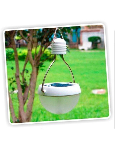 Lámpara Solar Portable Jardines carga solar y con Usb aux + 9 Led 