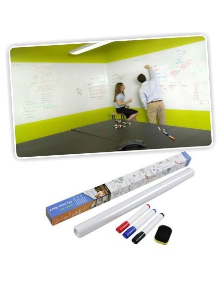 Pizarra blanca sticker de vinilo para decoración + Plumón Pizarra blanca sticker de vinilo para decoración + Plumón