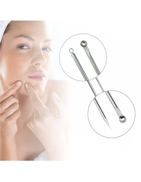 Set x2 Herramientas para remover espinillas y acné, Limpieza facil de puntos negros 