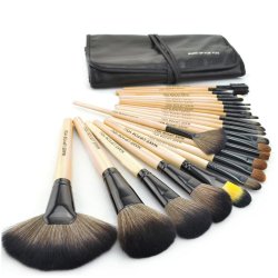 Set de 24 brochas y pinceles para maquillaje profesional