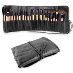 Set de 24 brochas y pinceles para maquillaje profesional