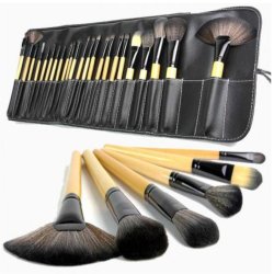 Set de 24 brochas y pinceles para maquillaje profesional