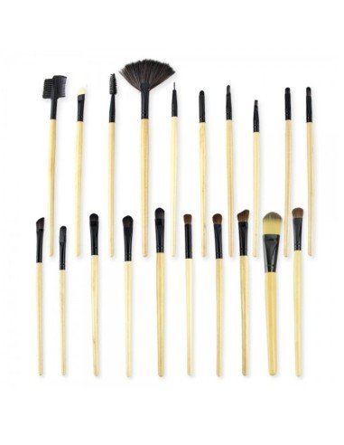 Set de 24 brochas y pinceles para maquillaje profesional