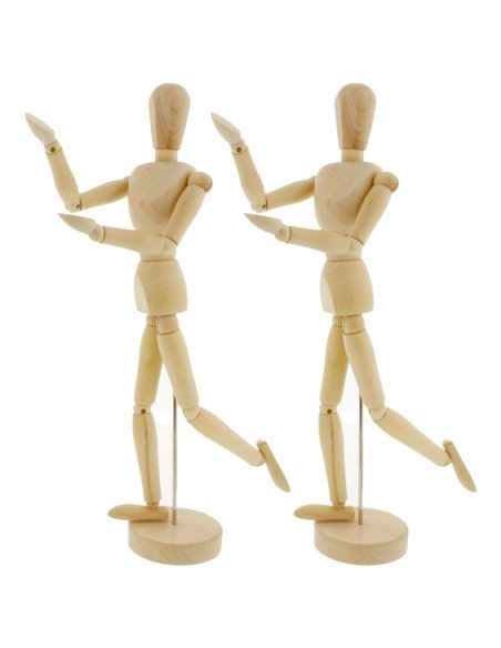 Maniquí Articulado de Madera, Modelo para dibujantes y artistas