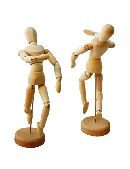 Maniquí Articulado de Madera, Modelo para dibujantes y artistas