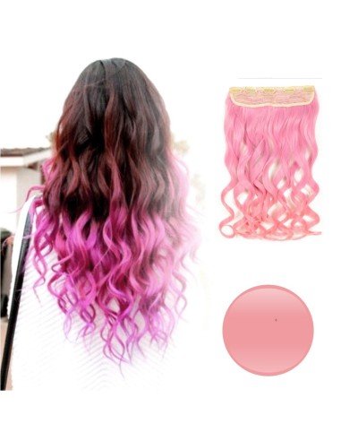 Extension de Cabello Unicolor Rizada Palo de Rosa