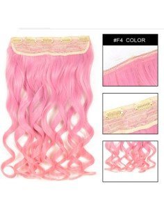 Extension de Cabello Unicolor Rizada Palo de Rosa 2