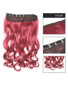 Extension de Cabello Unicolor Rizada Rojo 2