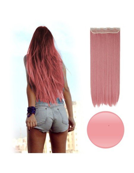 Extension Lisa Unicolor Cosplay tipo Cortina de cabello Eventos Fiesta