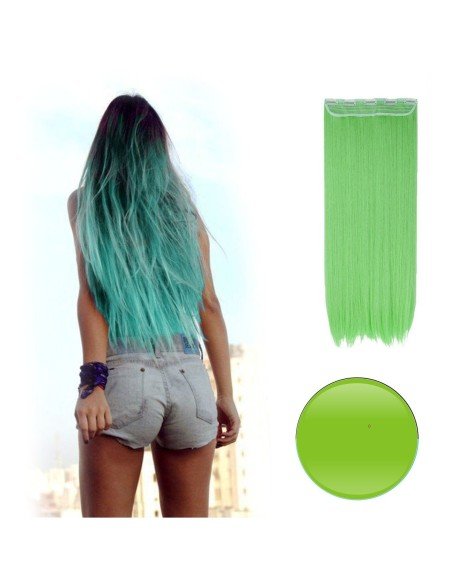 Extension Lisa Unicolor Cosplay tipo Cortina de cabello Eventos Fiesta