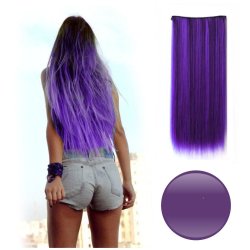 Extension de Cabello Unicolor Lisa Violeta