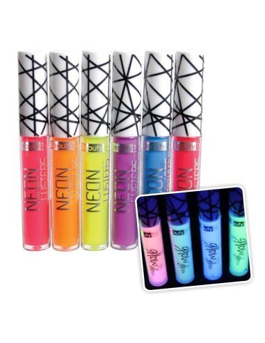 Labial Glossy UV glow brillo para labios brilla con la luz negra 